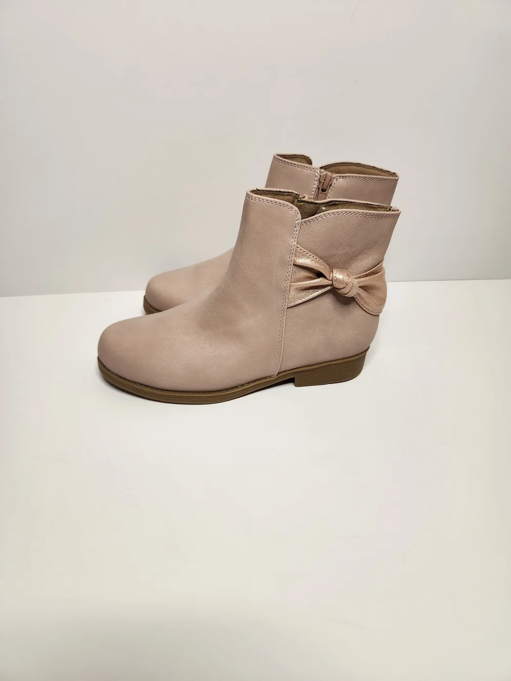 Rachel Shoes Pink Bow Ankle Boots for Kids